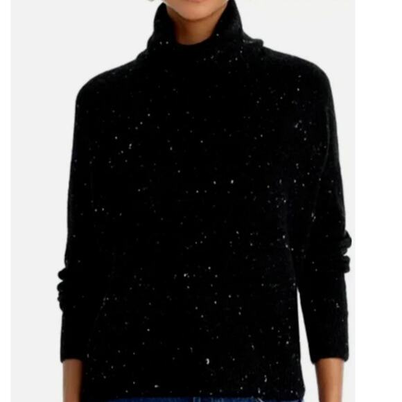 C by Bloomingdale's 100% 2-ply Cashmere Womens XL Speckled Turtleneck Sweater - Picture 12 of 13